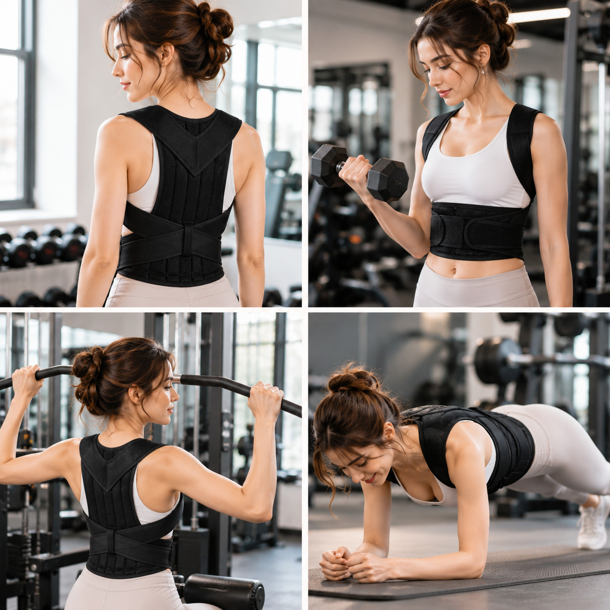 Adjustable Posture Corrector Low Back Support Shoulder Brace Belt for Men Women