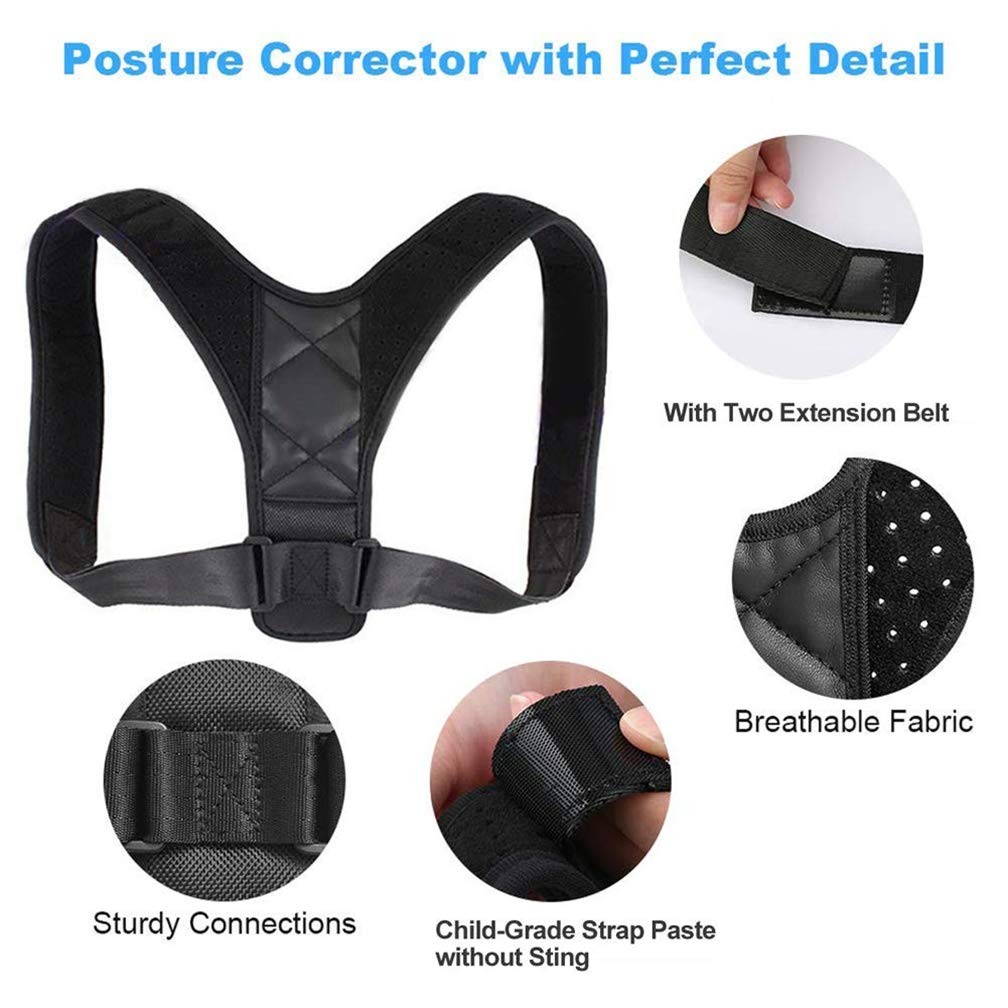 Back Posture Corrector for Men and Women, Adjustable Brace Strap, XL