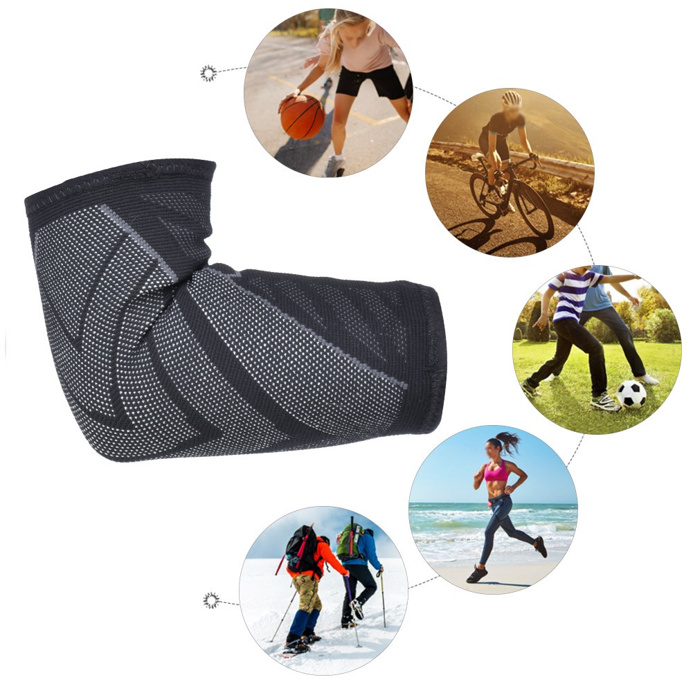 Unisex Nylon Knitting Elbow Guard Support Forcing Breathable Elastic Fitness CHU