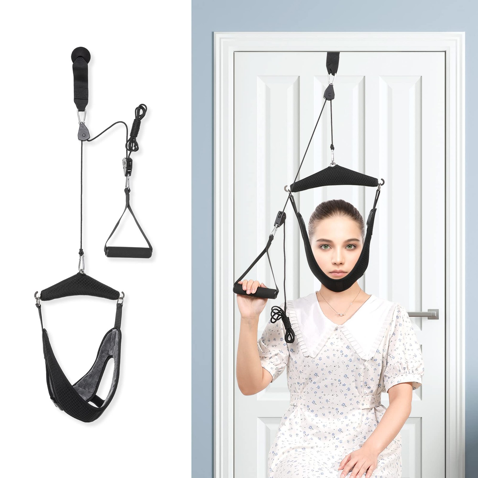 Upgraded Neck Stretcher Cervical Neck Traction Device,Double Ratchet Neck Ten…