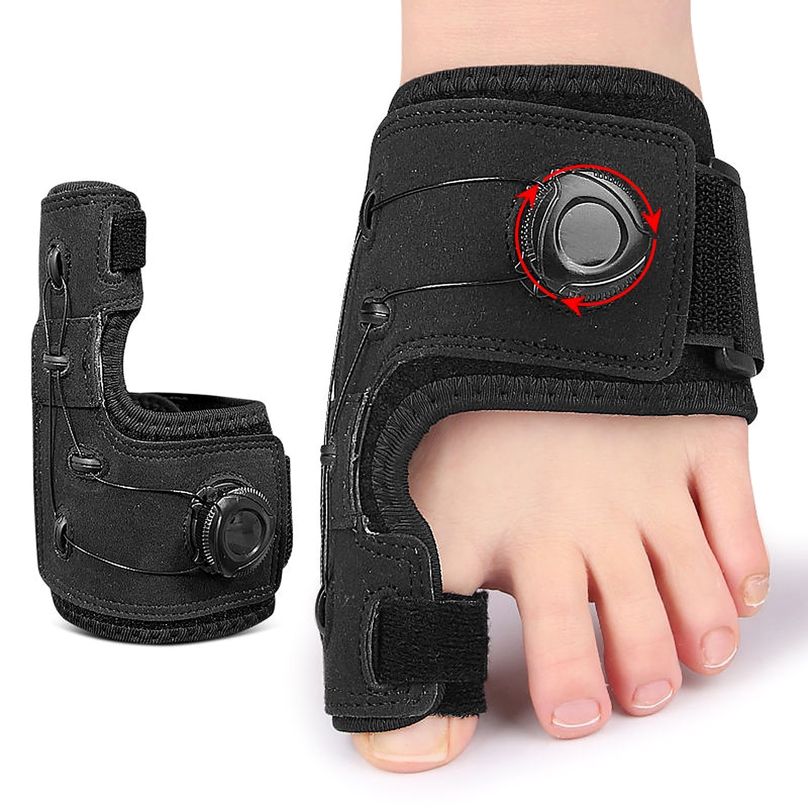 Adjustable Bunion Corrector Big Toe Straightener Splint Brace Hallux Valgus Knob