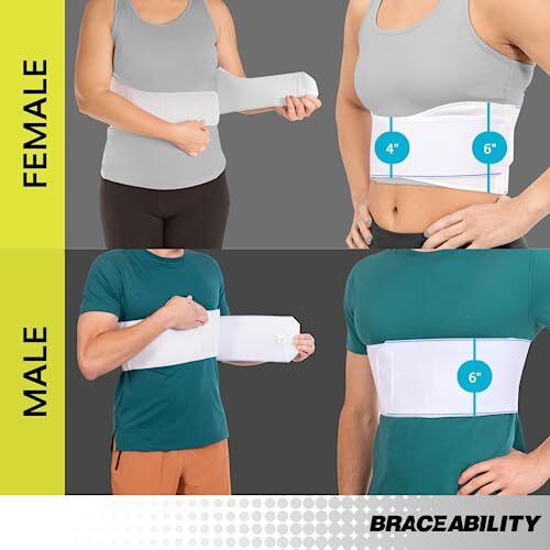 Rib Injury Binder Belt – Universal Broken Rib Brace for Men Fractured Cracked…