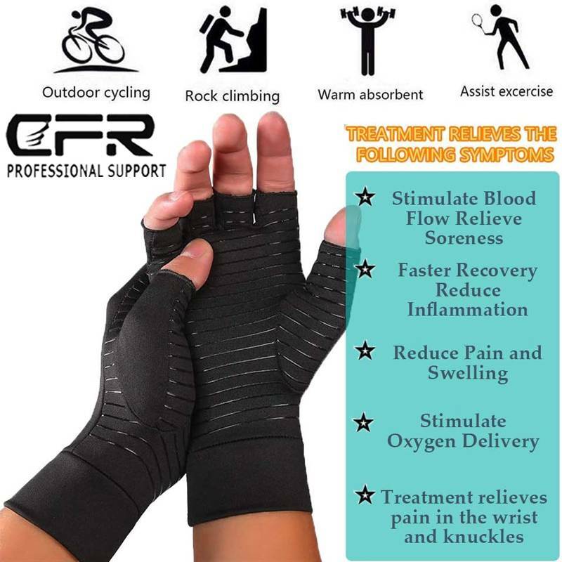 Compression Arthritis Gloves Copper Medical Support Fit Carpal Tunnel Relief US