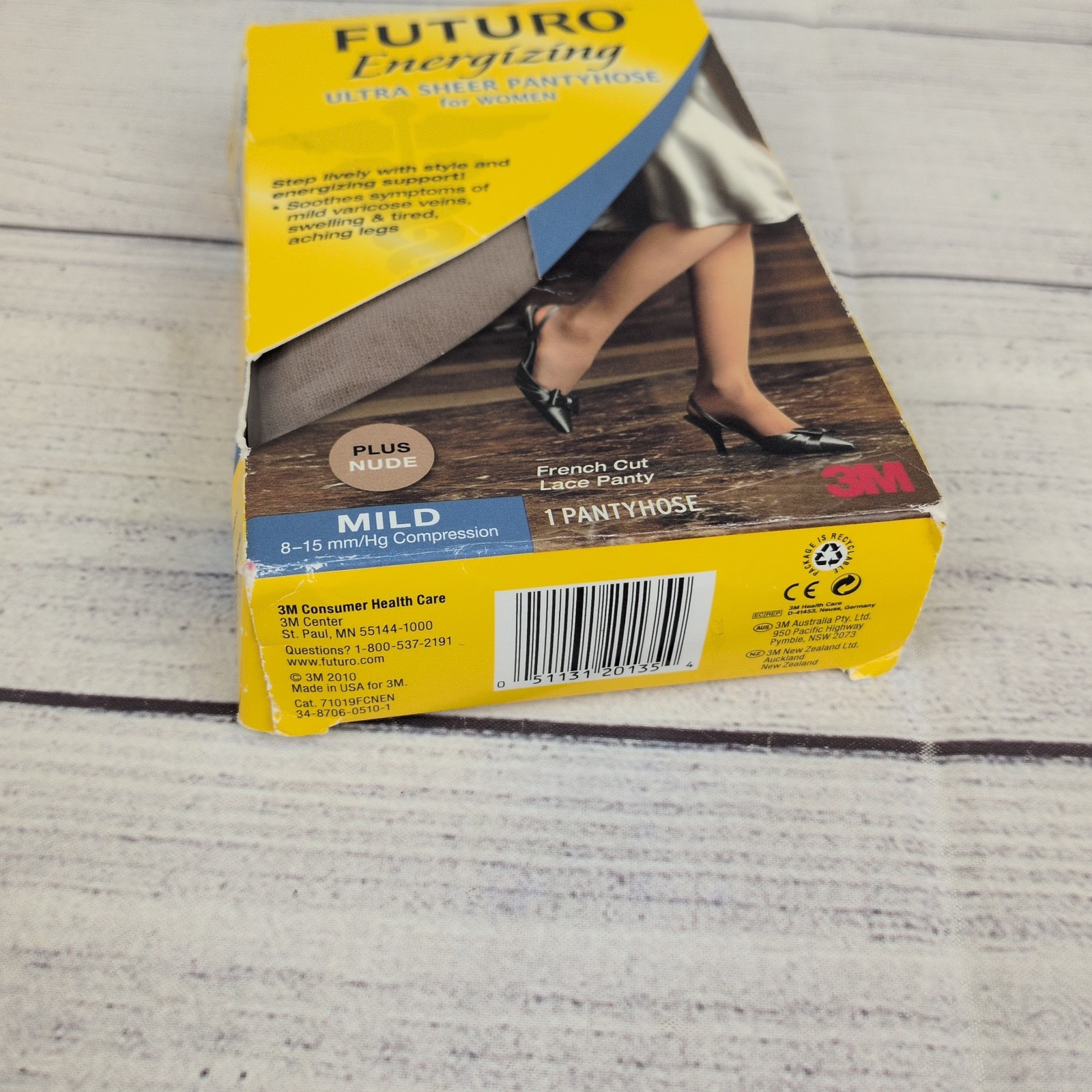3M Futuro Ultra Sheer Pantyhose Mild Plus Size Compression Silky Soft Nude 1Pair
