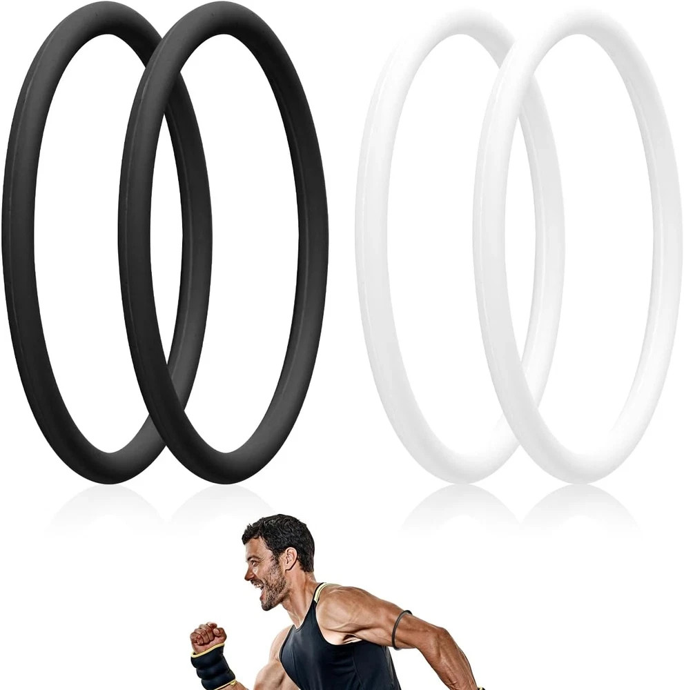 Patellar Tendon Knee Strap Silicone Support Band Sports Brace 4 Pcs