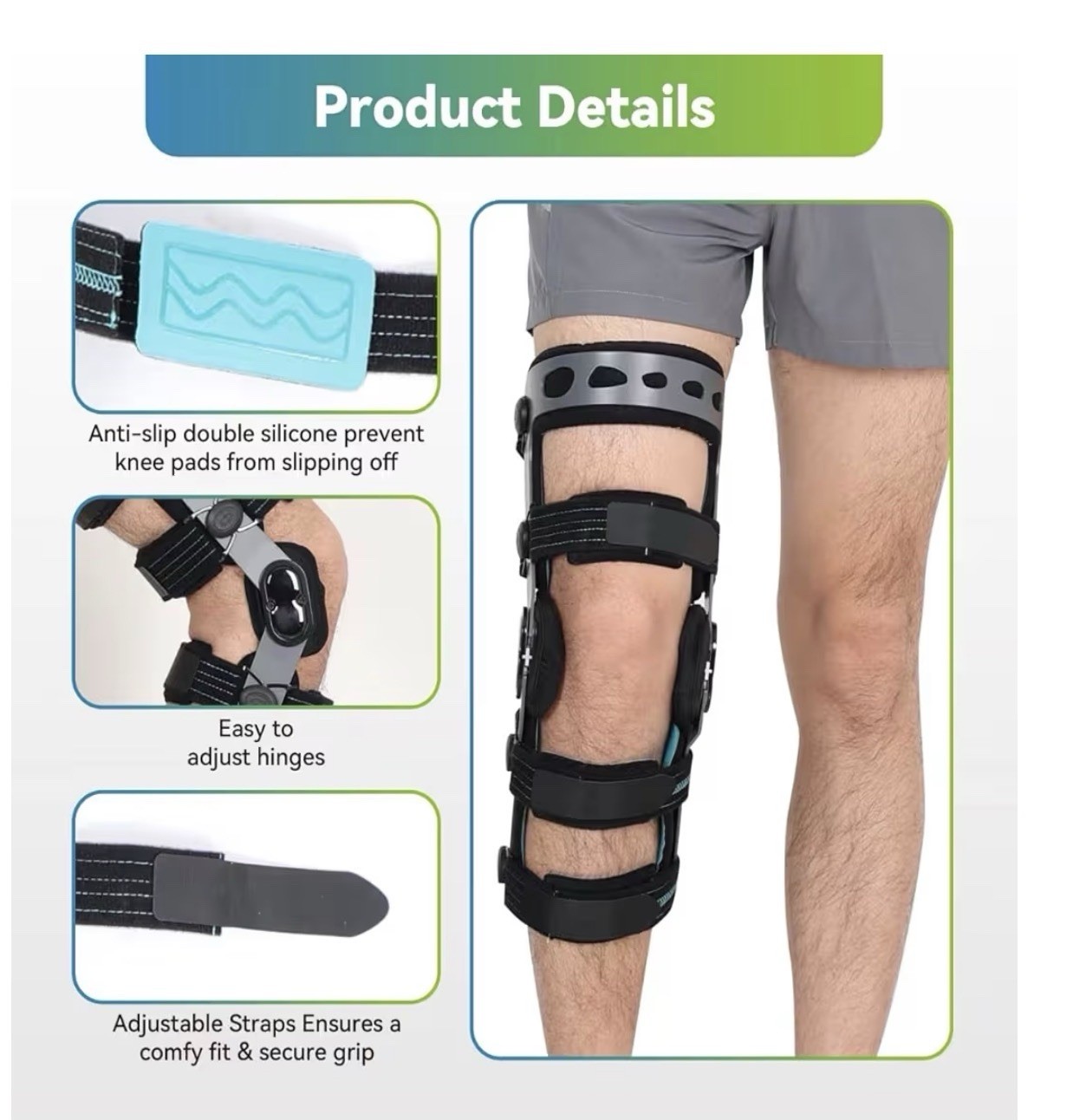 Othomen Adjustable Hinged OA Knee Brace for ACL PCL LCL Injuries Pain Relief