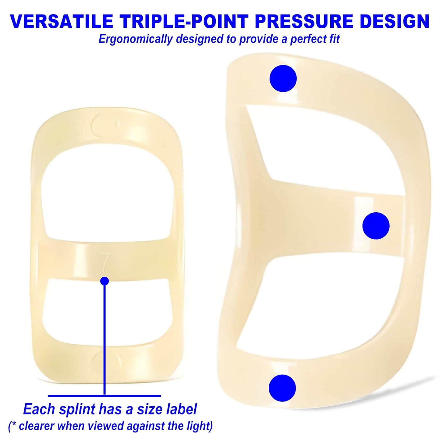 10Pcs Oval Finger Splints & Sleeves Kit, 6 Graduated Trigger Finger Splint & 4 F
