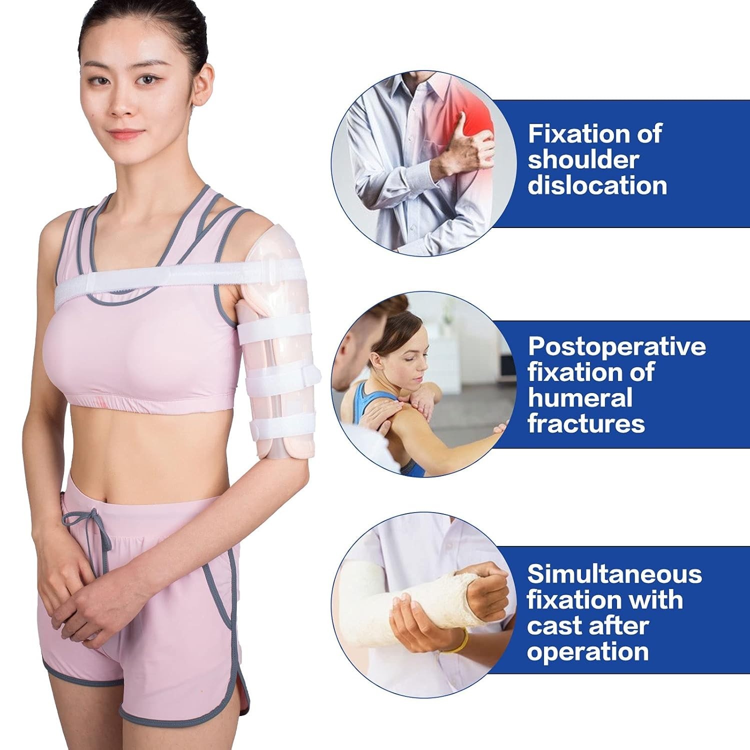 Humeral Shaft Fracture Splint Light and Breathable Humeral Fracture Brace-Large