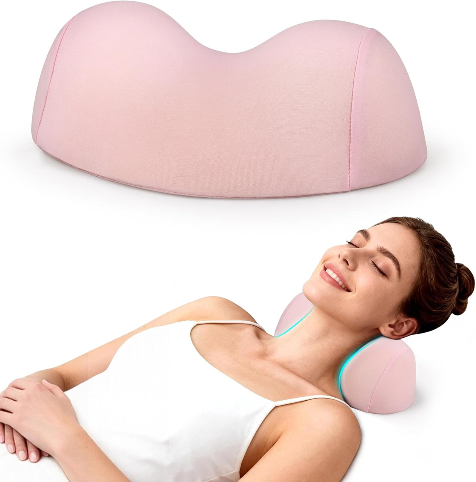 Small Neck Stretcher Pillow for Pain Relief, Cervical Traction Device, Memory