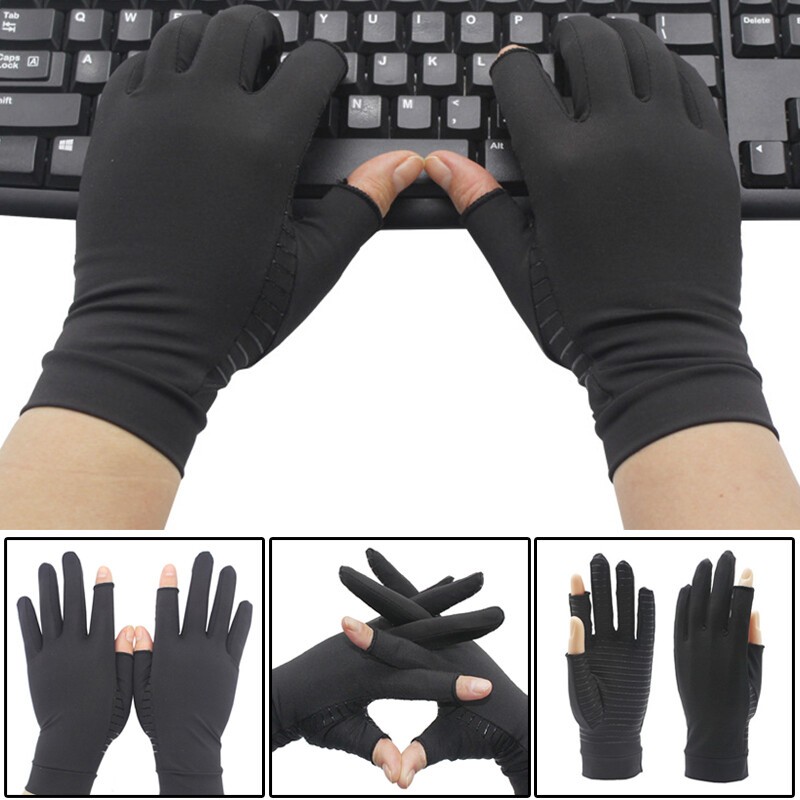 Fitness Sport Cycling Gloves Ache Pain Joint Relief Breathable Non-slip 1 Pairs✔