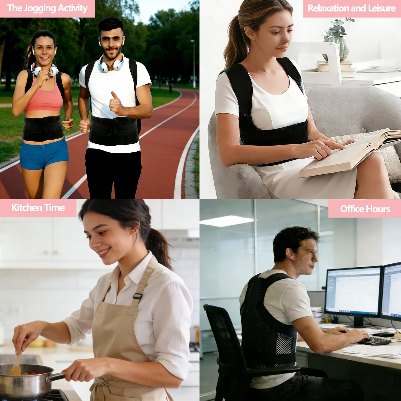 POYLKJGYT Back Brace Posture Corrector for Women and Men,Back Straightener M