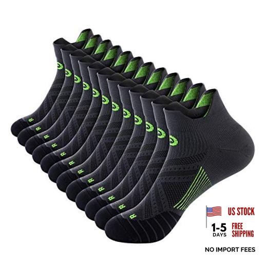 Ankle Compression Sock for Men and Women Large-X-Large New Gray (6 Pairs)