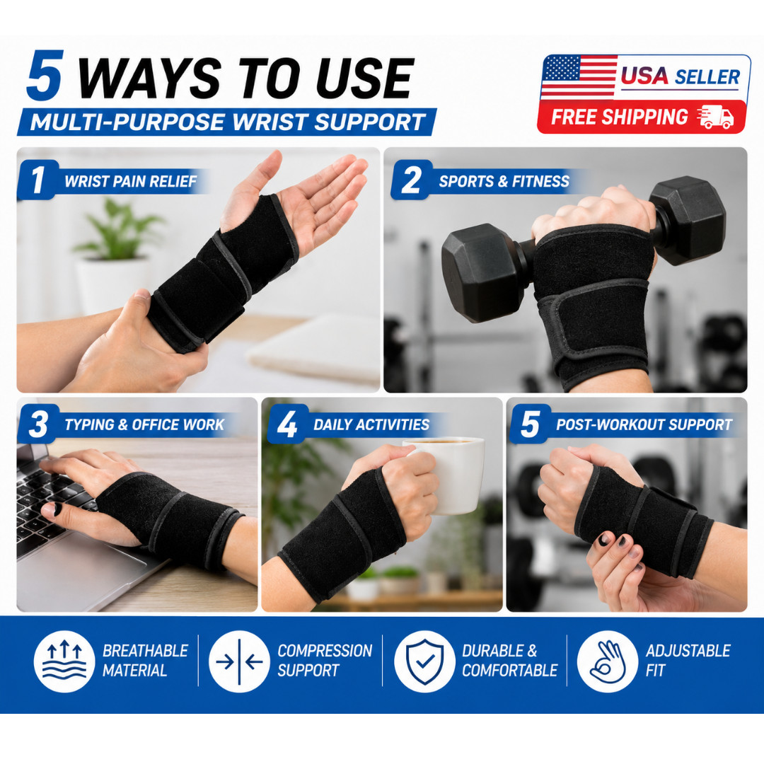 Wrist Hand Brace Support Carpal Tunnel Sprain Arthritis Gym Splint Left / Right