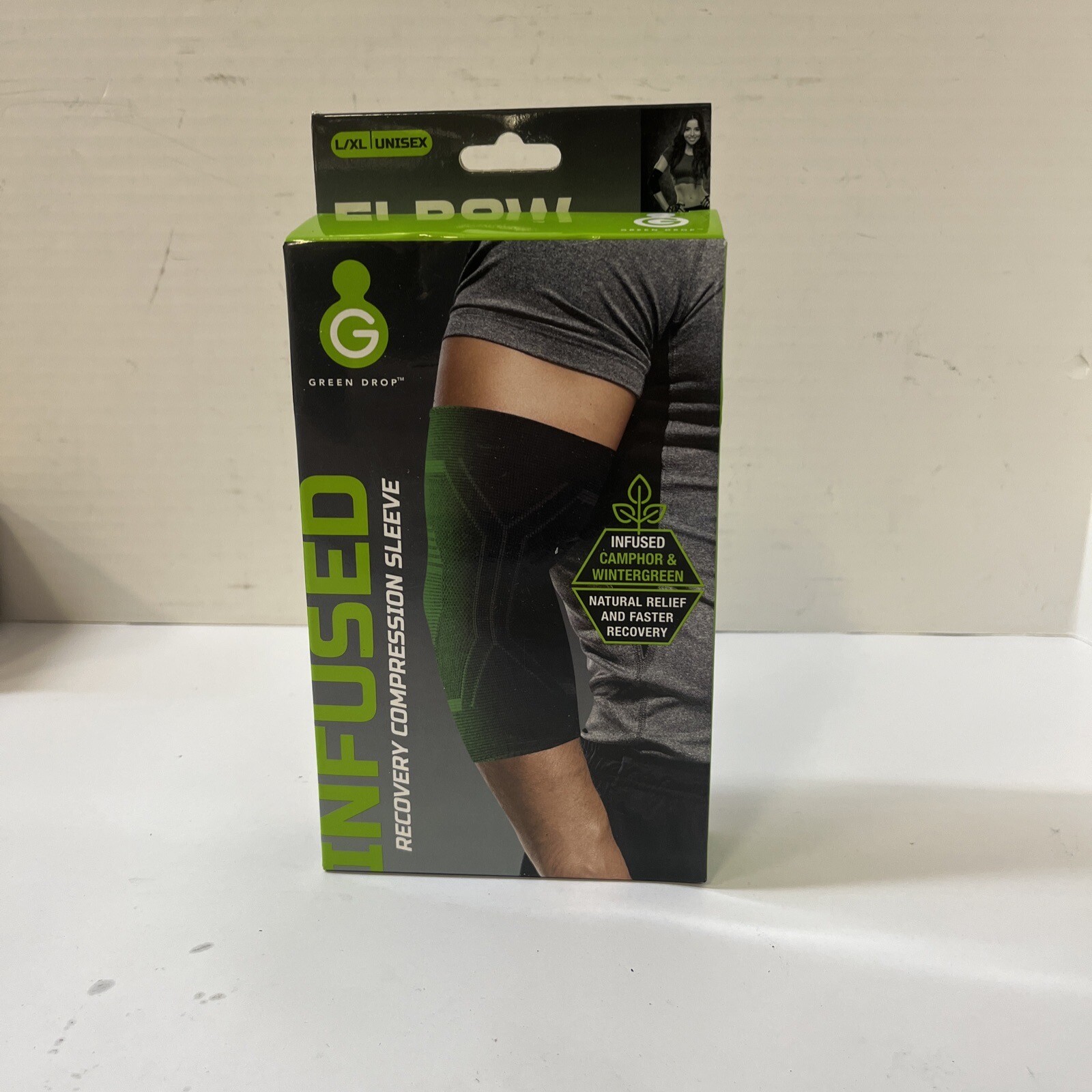 Green Drop LargeX-Large Pull-On Sleeve Elbow Support Single Patient Use