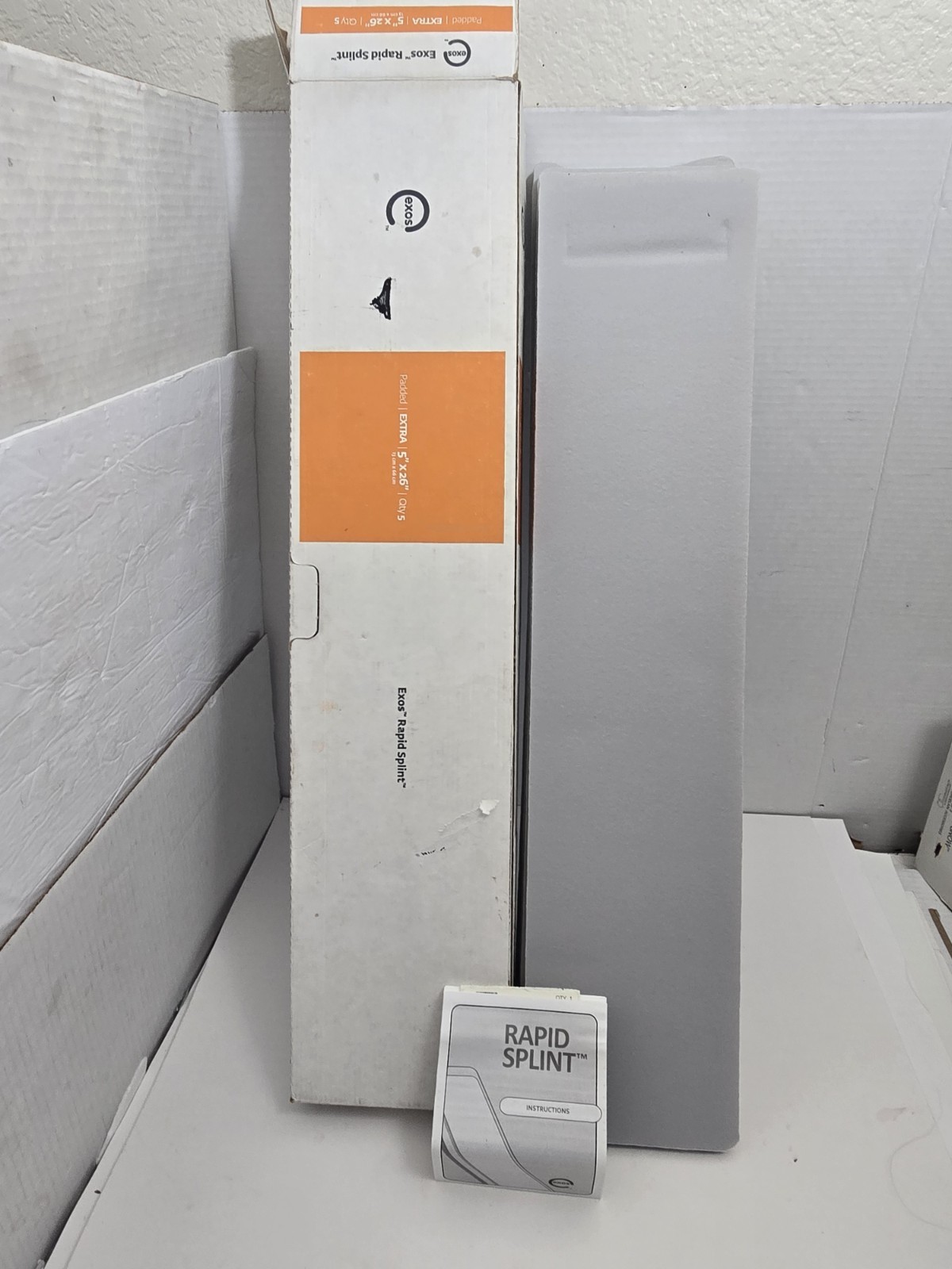 DJO Exos Rapid Splint EXTRA with Padding 5″ x 26″ x5 Lot READ