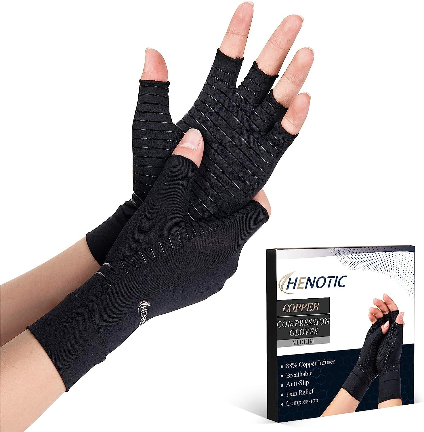 Guantes De Compresion Ortopedicos Para El Dolor De Artritis Y Tunel Carpiano
