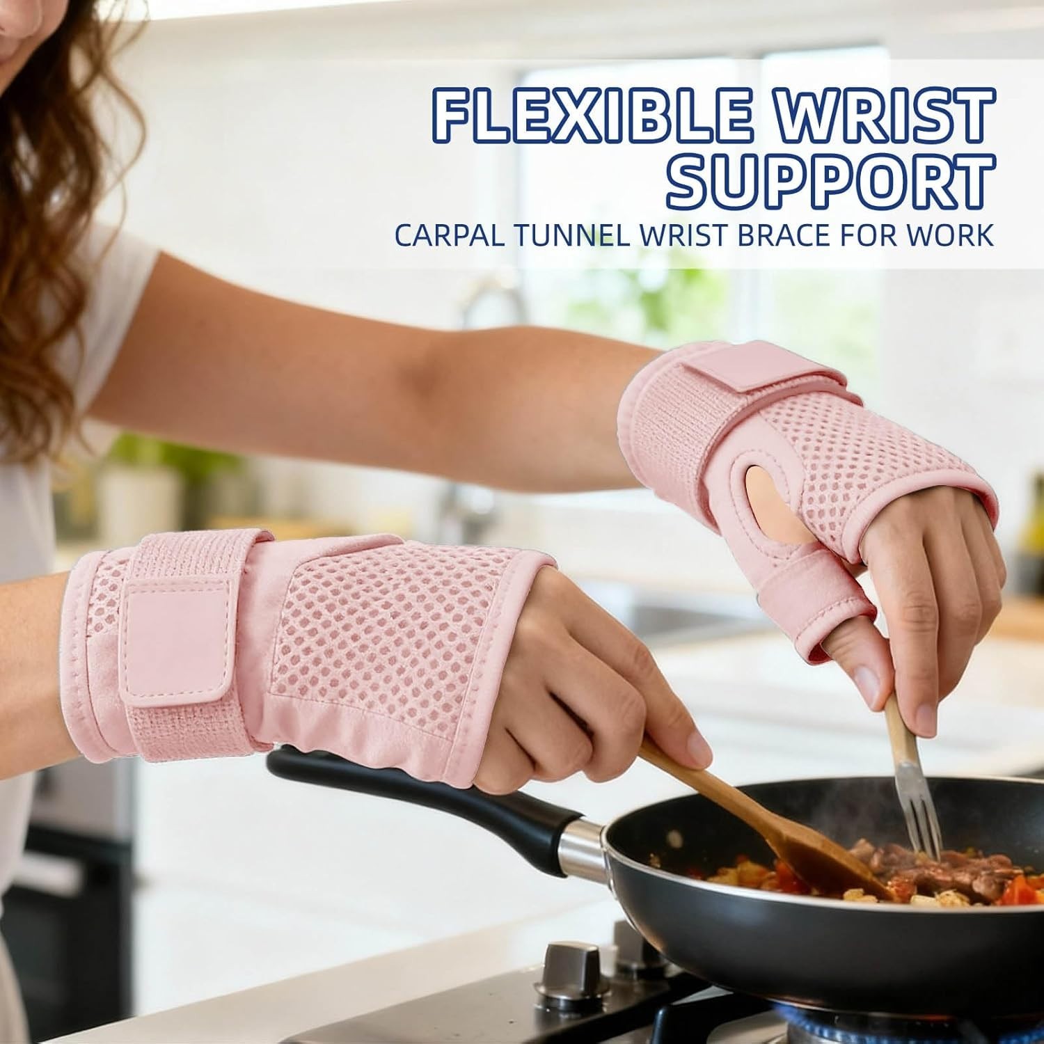 Thumb Splint Brace for Arthritis Trigger Finger Tendonitis Left Right Pink