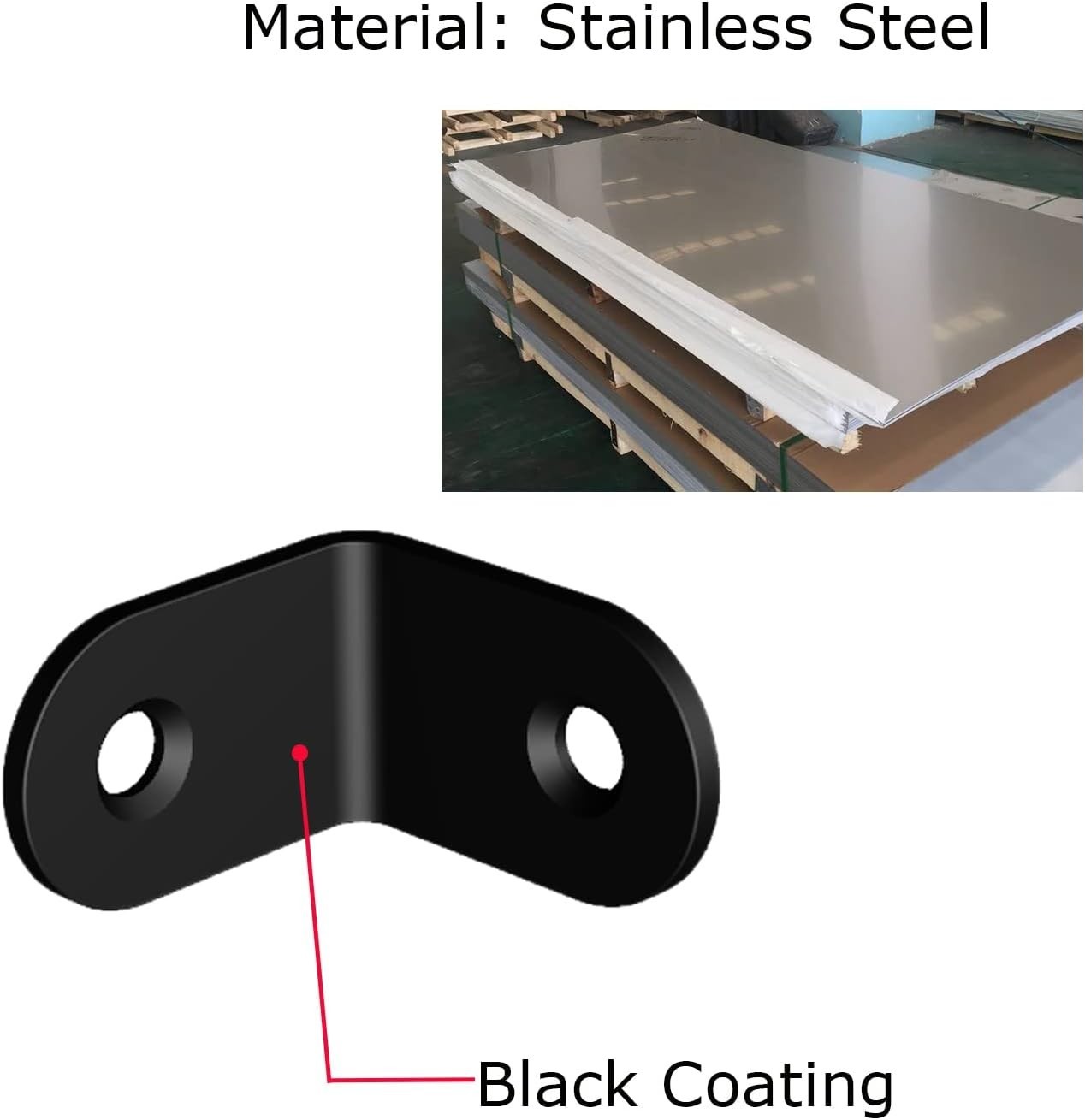 Versatile 20-Pack Black Corner Brackets – Stainless Steel for Furniture