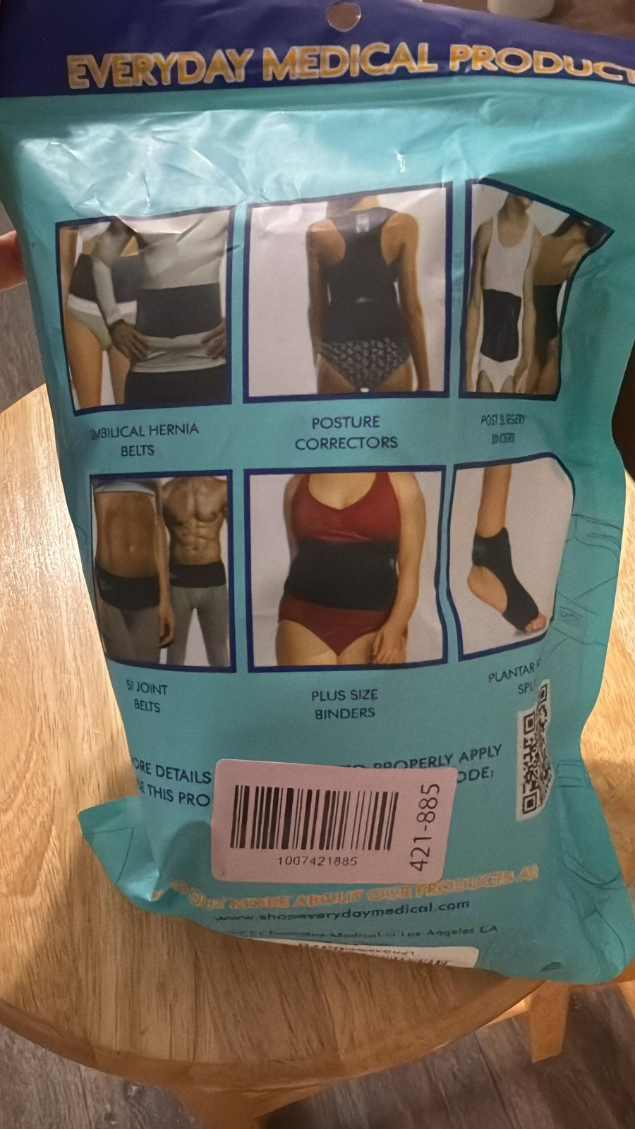 Everyday Medical Hernia Support Belt for Men, Size S/M