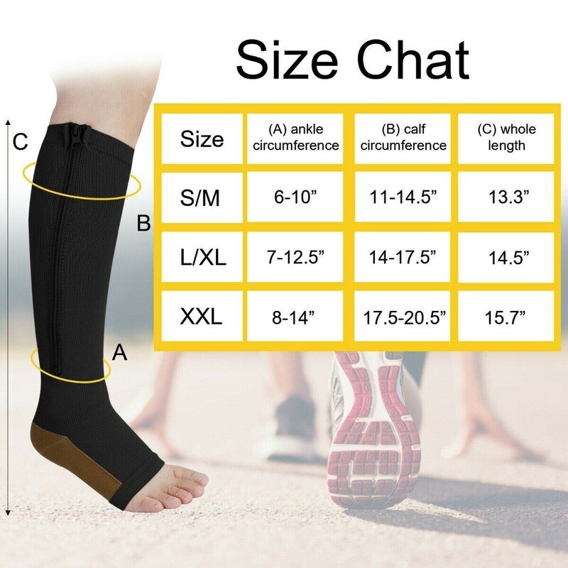 3 Pairs – Compression Socks Graduated Support Sockings Sport Open Toe 20-30mmHg