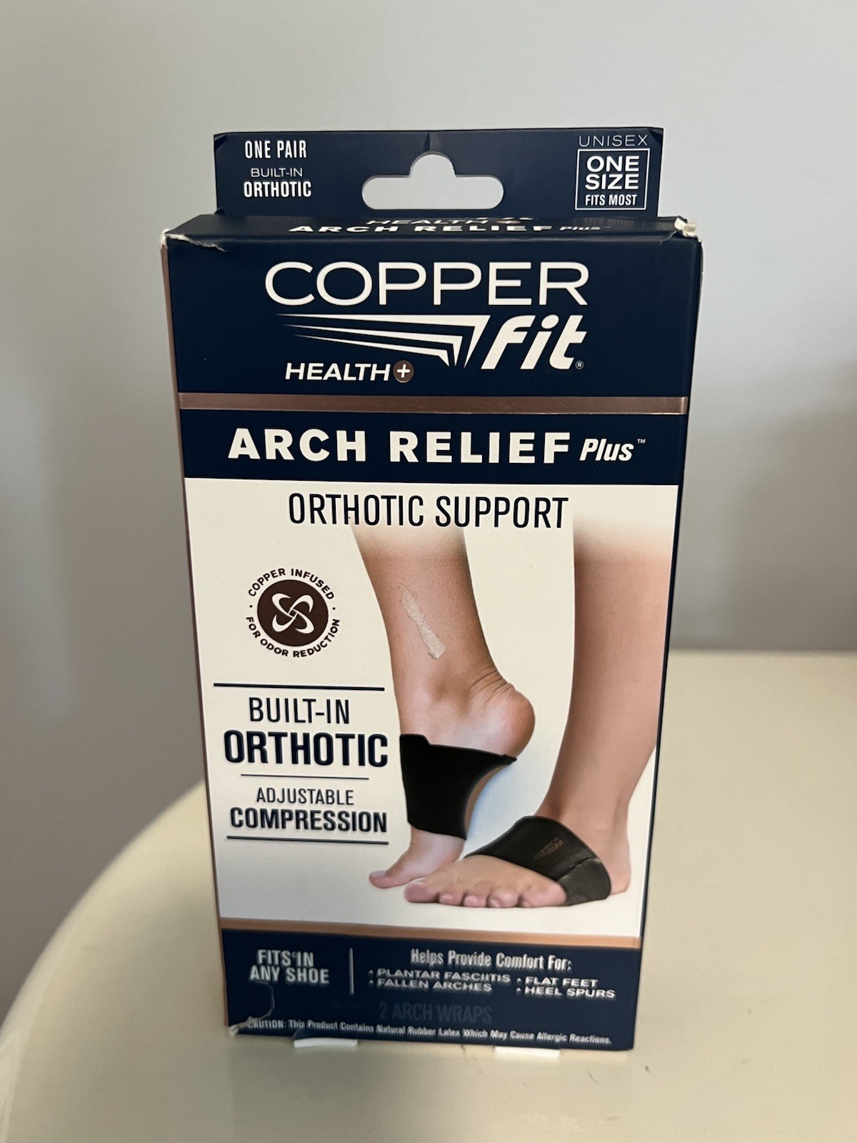 Copper Fit Health+ Arch Relief Compression Wraps With Built-In Orthotic Support