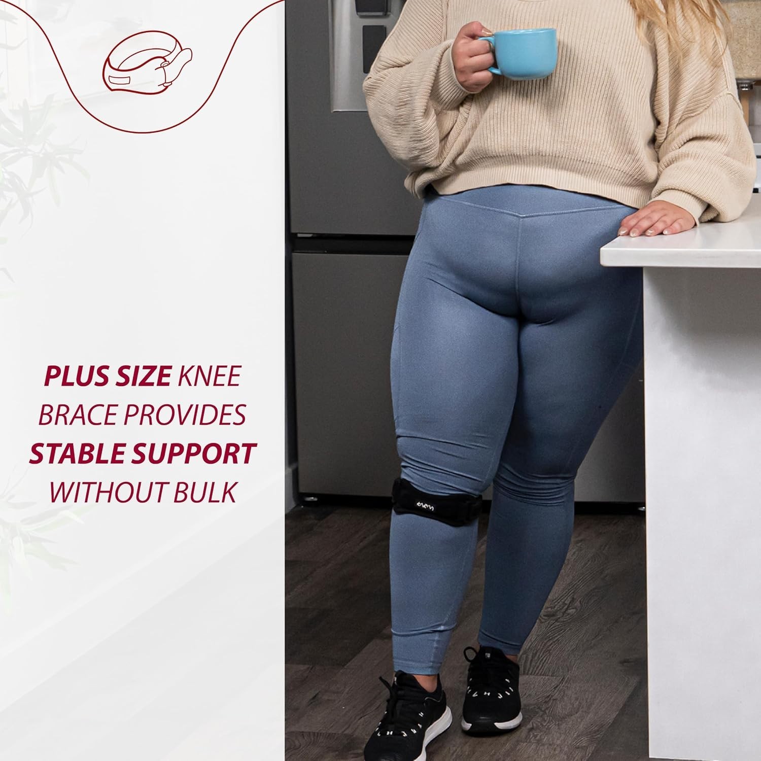 Knee Support Strap for Plus Size – Lightweight Patellar Band for Sports XXL-6XL
