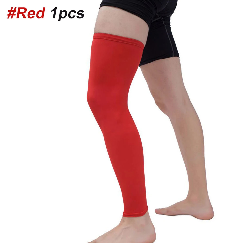 1Pcs Sports Compression Leg Sleeve Breathable Anti-UV Full Length Leg Sleeves fo