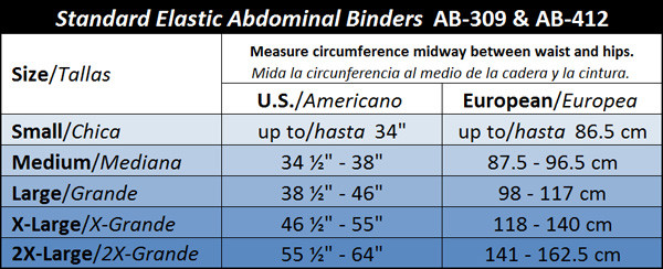 ITA-MED Standard Abdominal Support Binder – Unisex, 9″ Wide – Made in USA