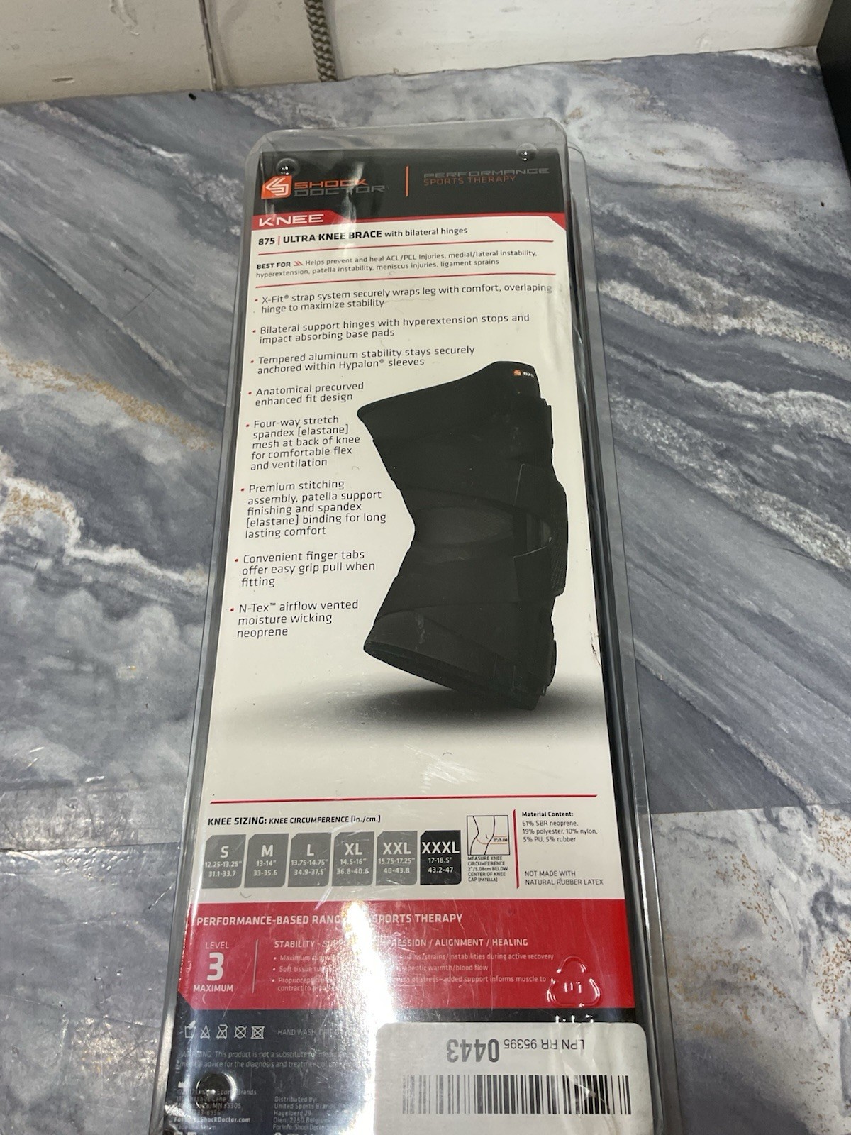 Shock Doctor Ultra Knee Brace #875 XXXL