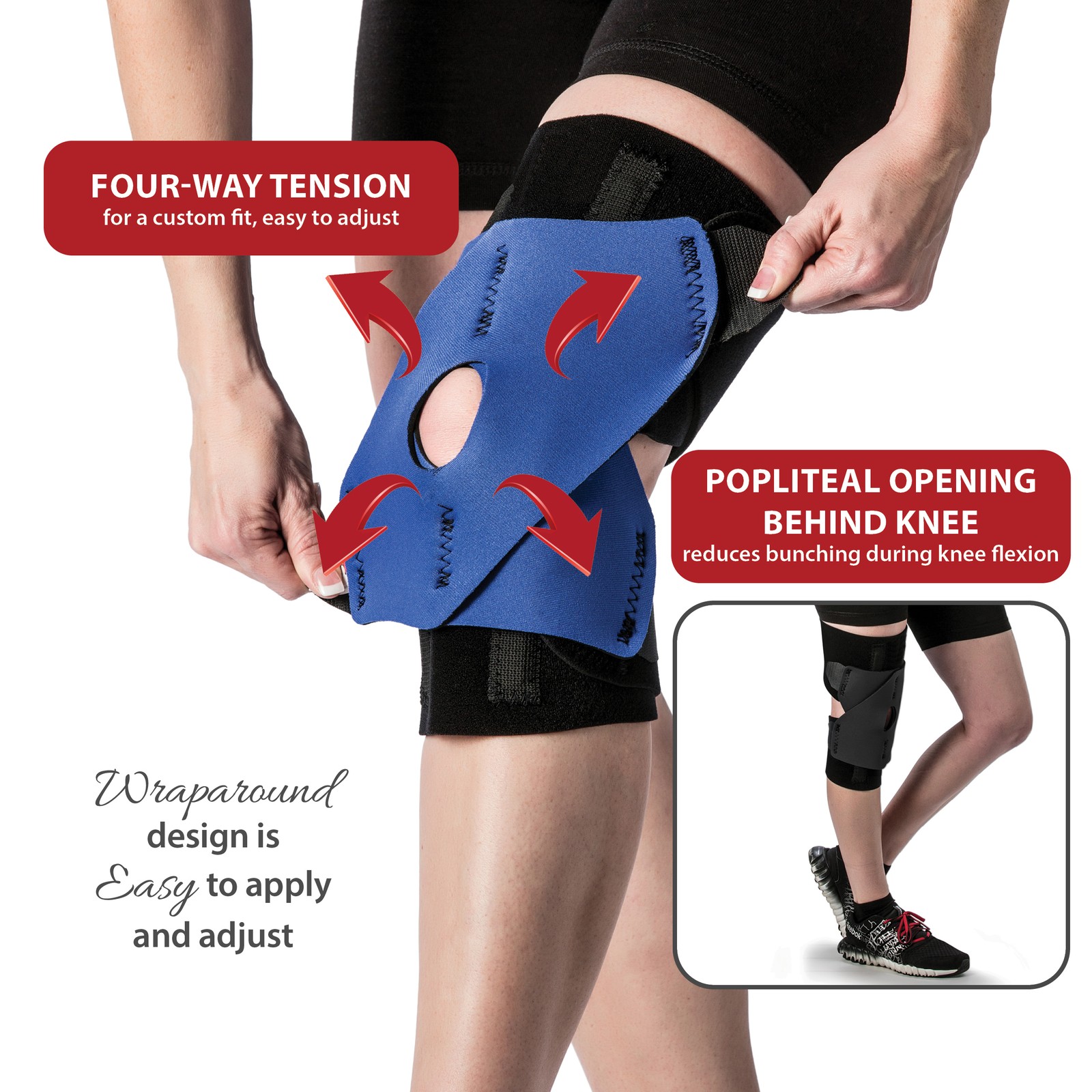 Core Products Performance Wrap Adjust Knee Support Helps Runner’s Jumper’s Knee