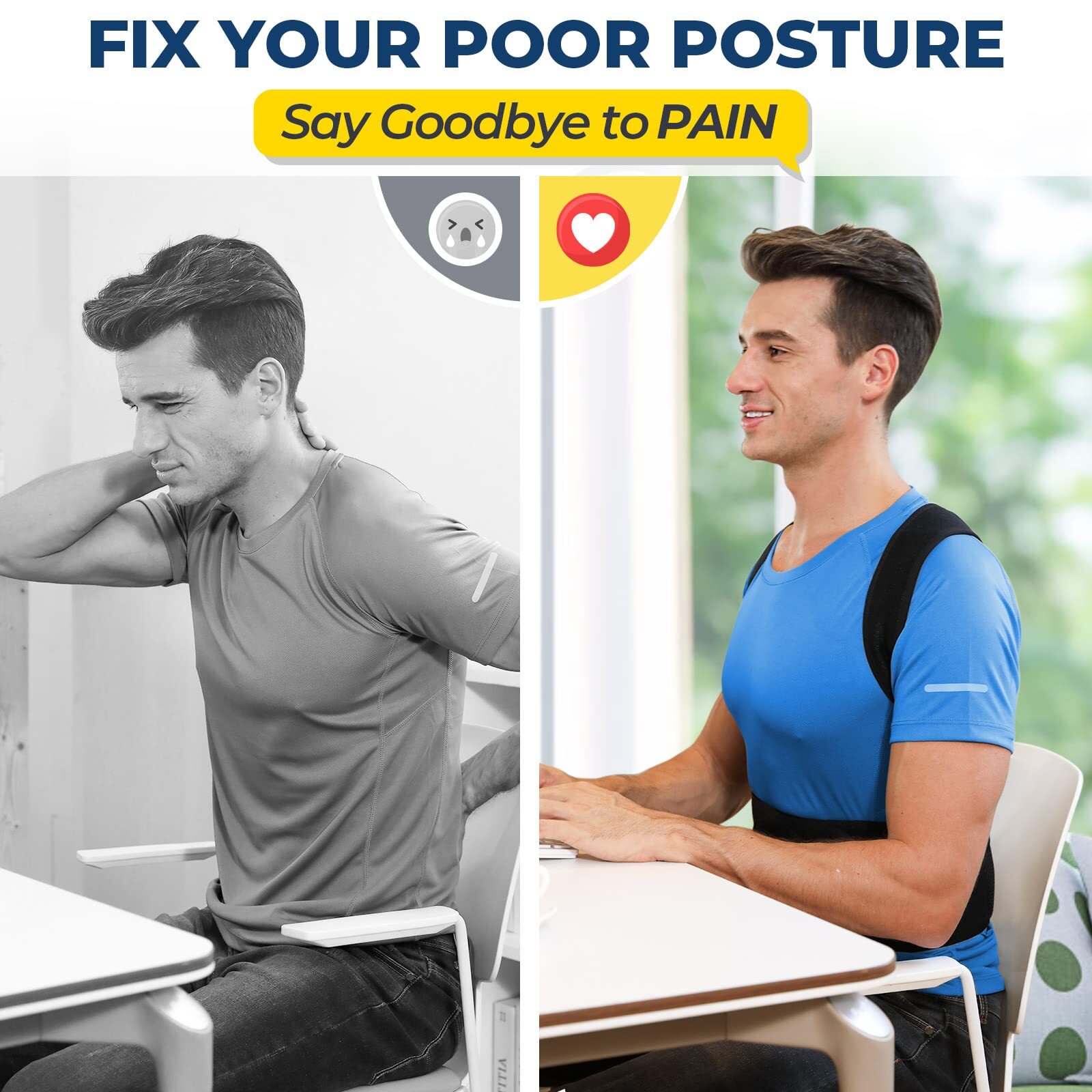 Back Posture Correction Belt Hunchback Prevention Correction of Sitting Posture