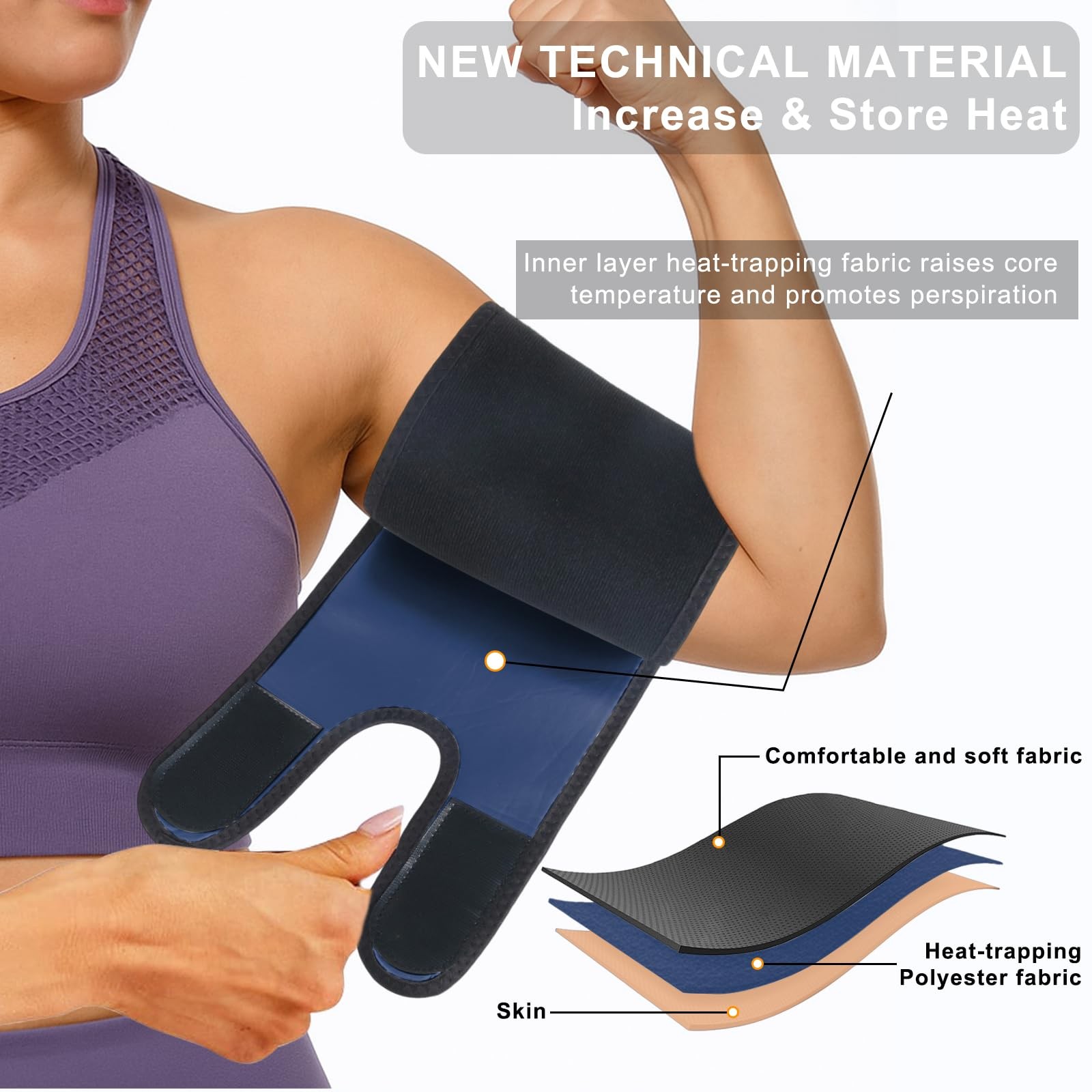 Sauna Upper Arm Trimmer Wraps for Women Weight Loss Sweat Slimmers Bands Arm …