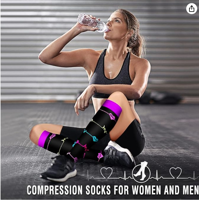 Compression Socks for Women & Men, Support Knee High Socks for Running,Nurses,Tr
