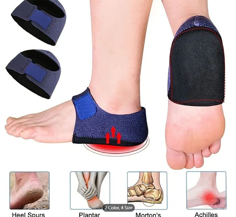 Heel Cups Plantar Fasciitis Heel Protector Pads Ankle Wrap Cushion for Foot Pain