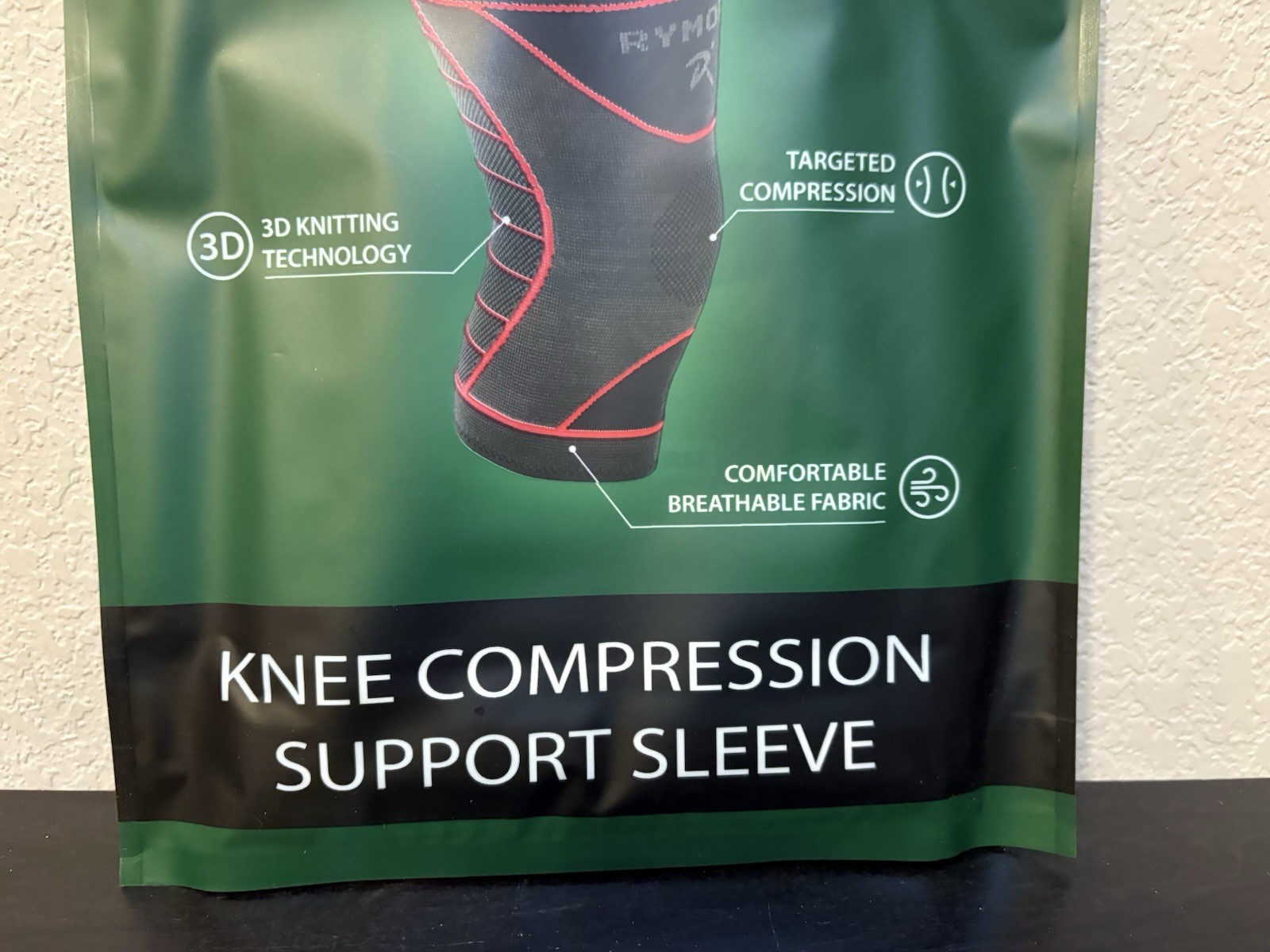 Knee Compression Support Sleeve Size Large Rymora Brand New Non-Slip Grip Band