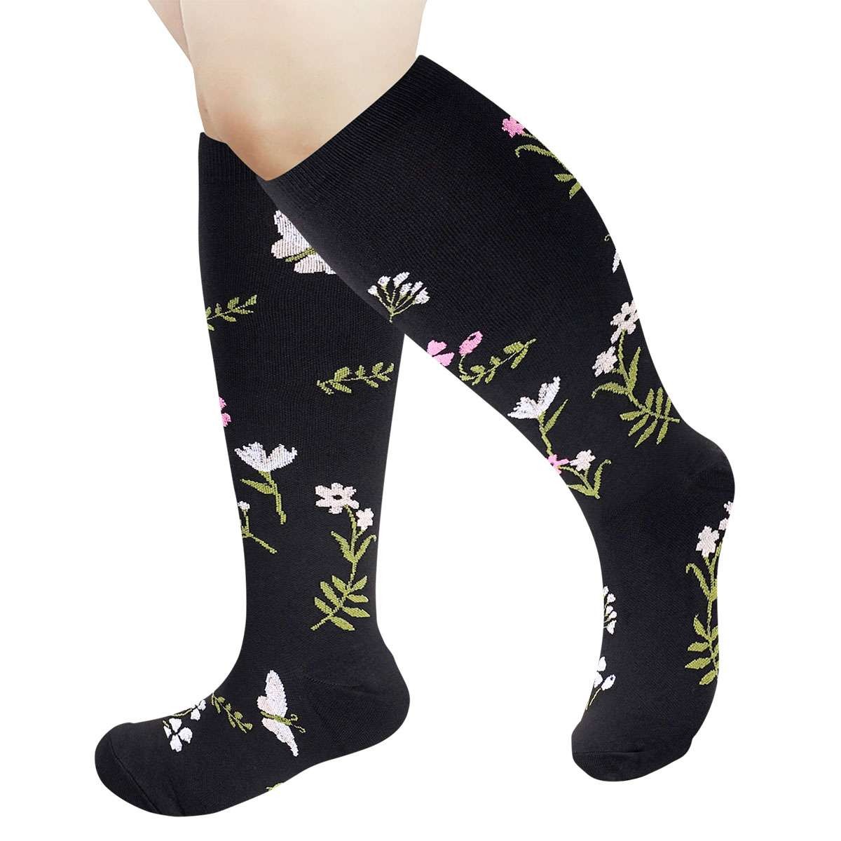 Plus Size Compression Socks for Men and Women Unisex Wide Calf 2XL-4X-Large US