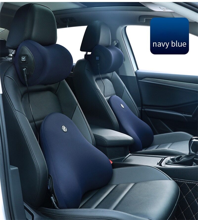 Car Massage Neck Pillow Lumbar Support Cushion Neck Head Waist Back Cushion