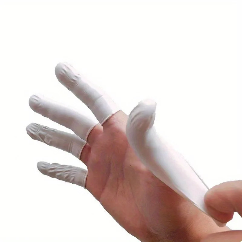 20/200pc Rubber Finger Protector Covers Wear-Resistant Highly Elastic Anti-Slip