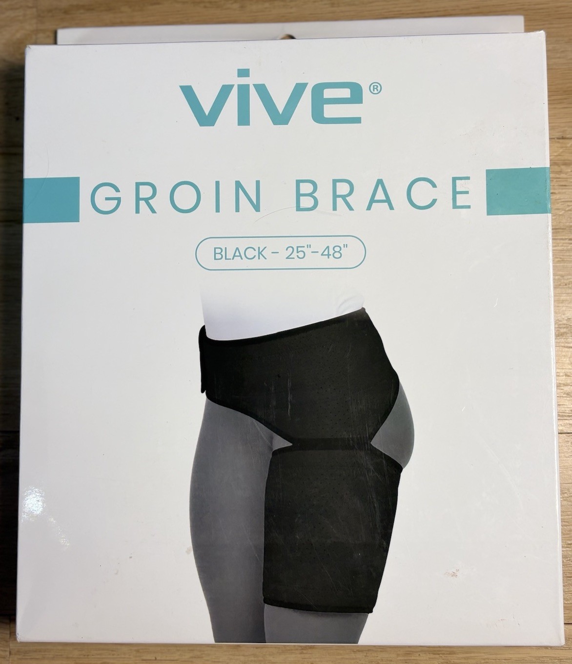 NEW Vive Groin Brace Black Hip 25”-48” Neoprene Groin Brace New in Box
