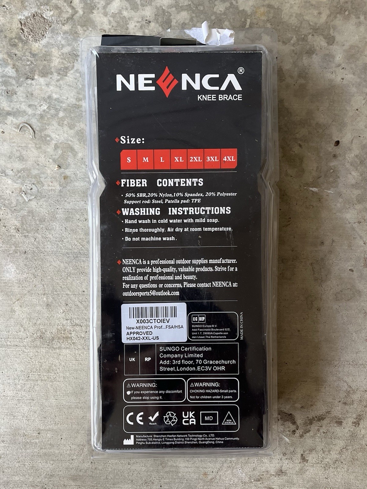 NEENCA XXL Black Knee Support Braces for Meniscus Tear, Arthritis