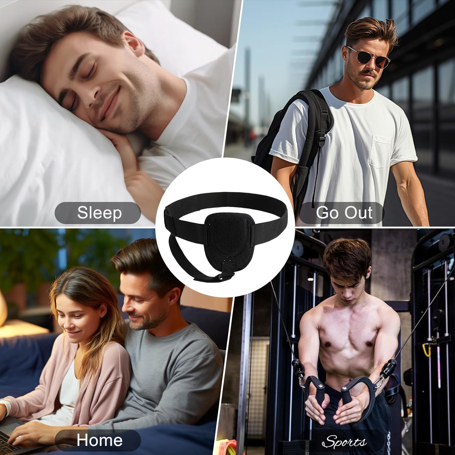 US Men Hernia Support Single Inguinal Groin Hernia Belt Pain Relief Truss Brace
