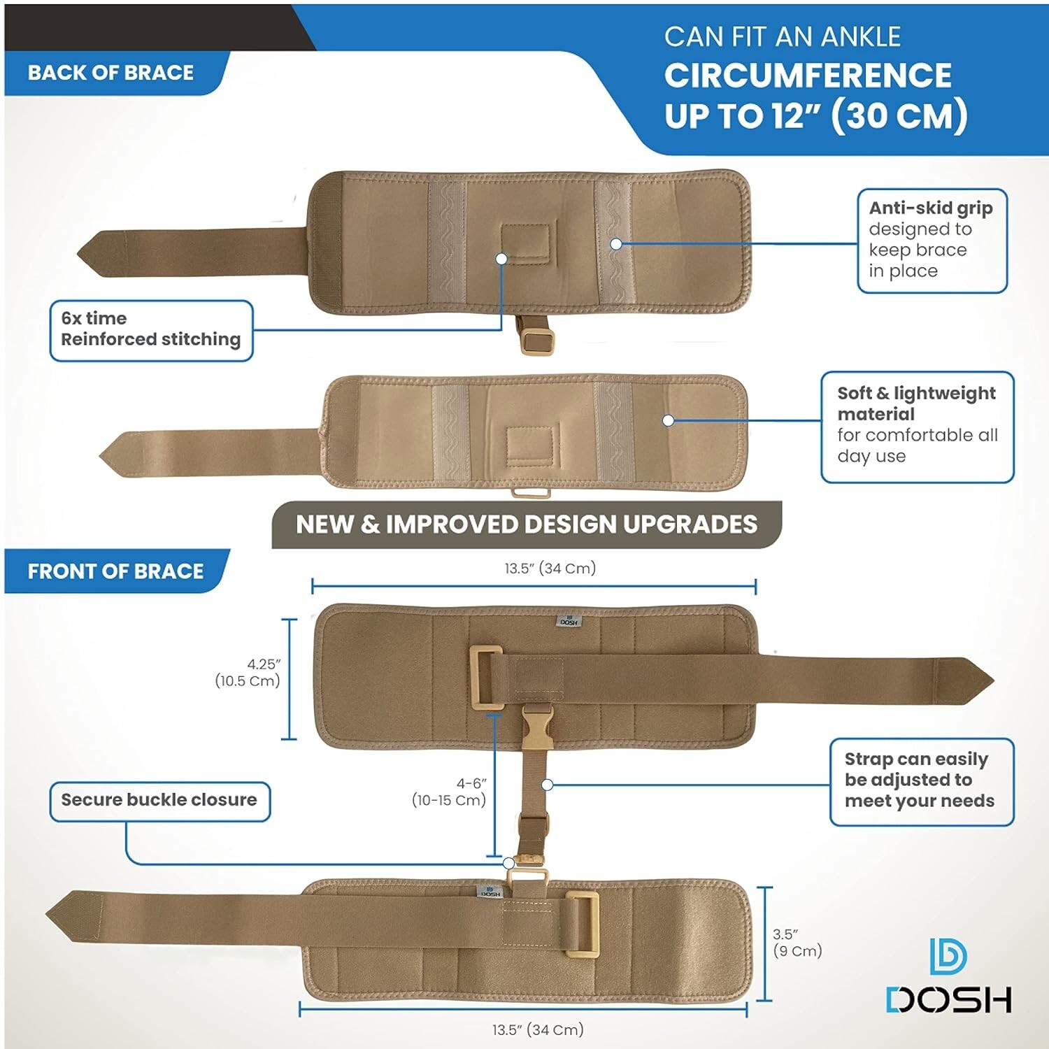 Discreet Multi-Use Foot Drop Brace with Secure Buckle – Comfortable & Versatile
