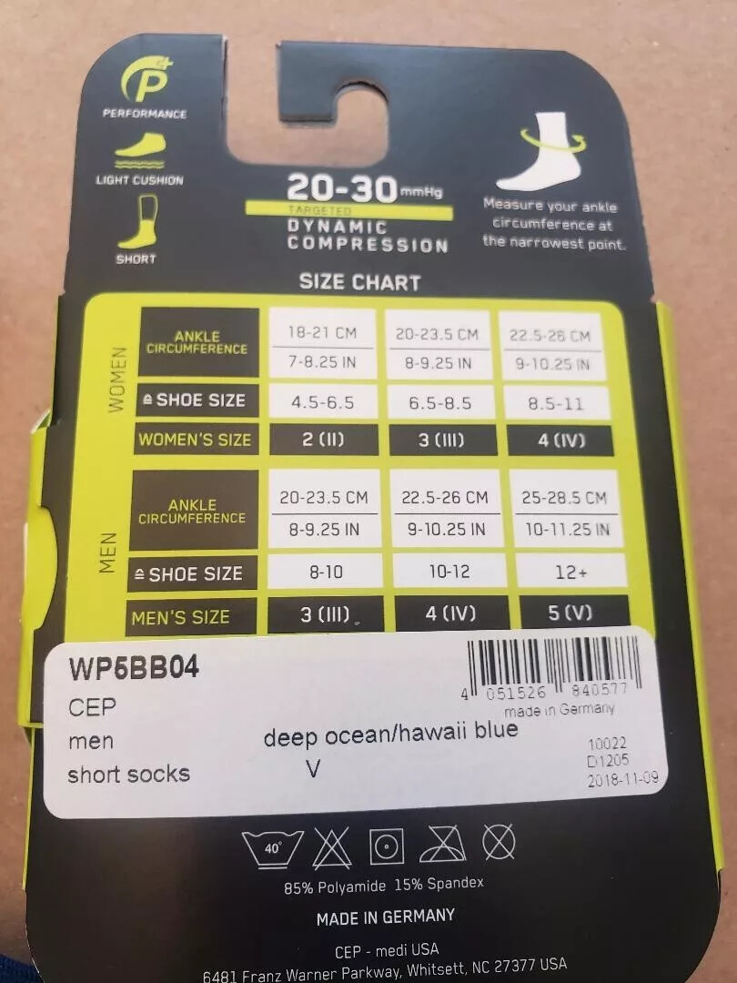 CEP Men’s Short Socks Dynamic + Run performance Socks Pick Size & Color
