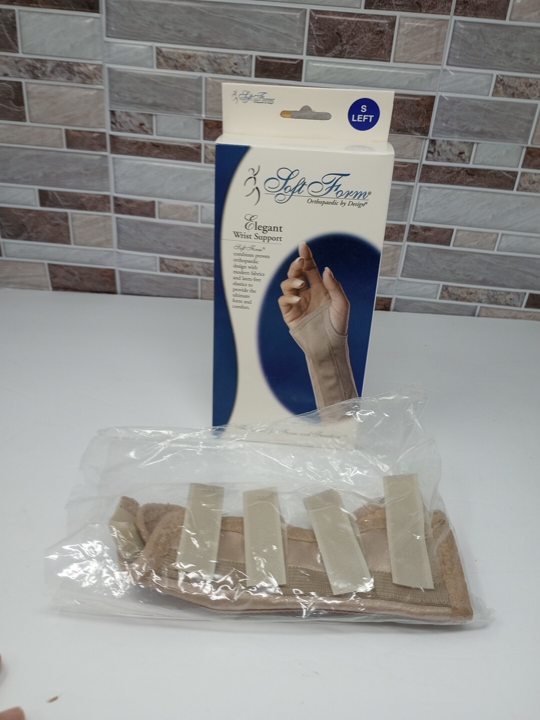 FLA Soft Form Elegant Wrist Support Beige Left Hand SMALL Open Box