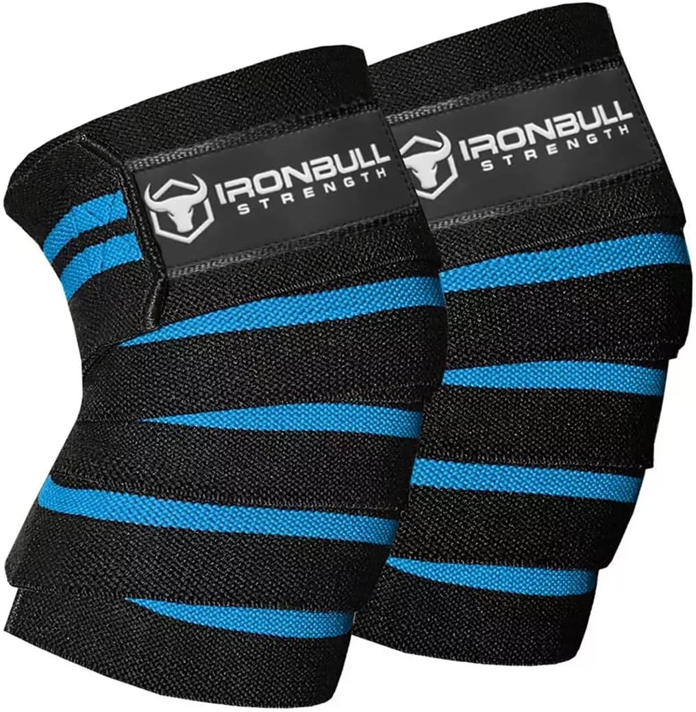Weightlifting & Powerlifting Workout Protective Compression Knee Wraps (1 Pair)