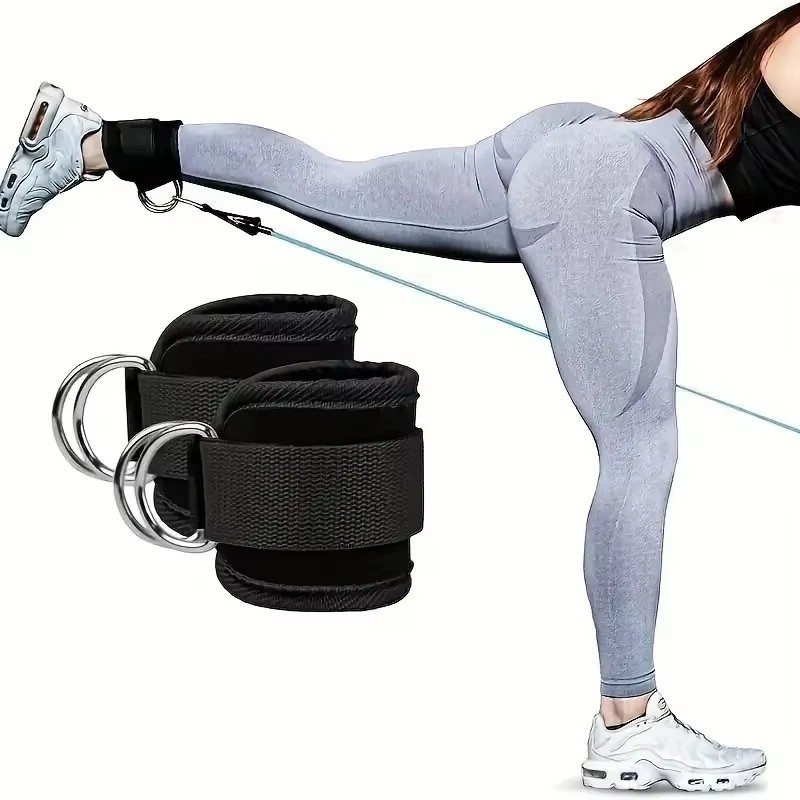 Adjustable Ankle Cuffs for Cable Machine – Glute Kickback Leg & Thigh Straps