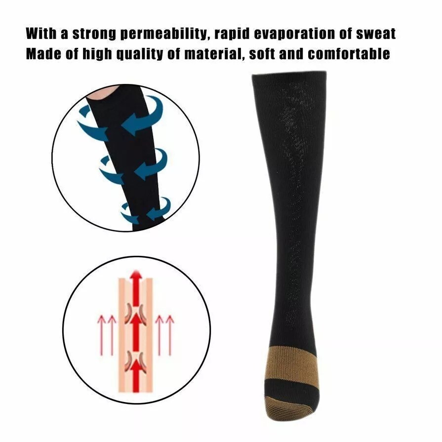 3/6 Pack Copper Compression Socks – Compression Socks Women & Men Circulation