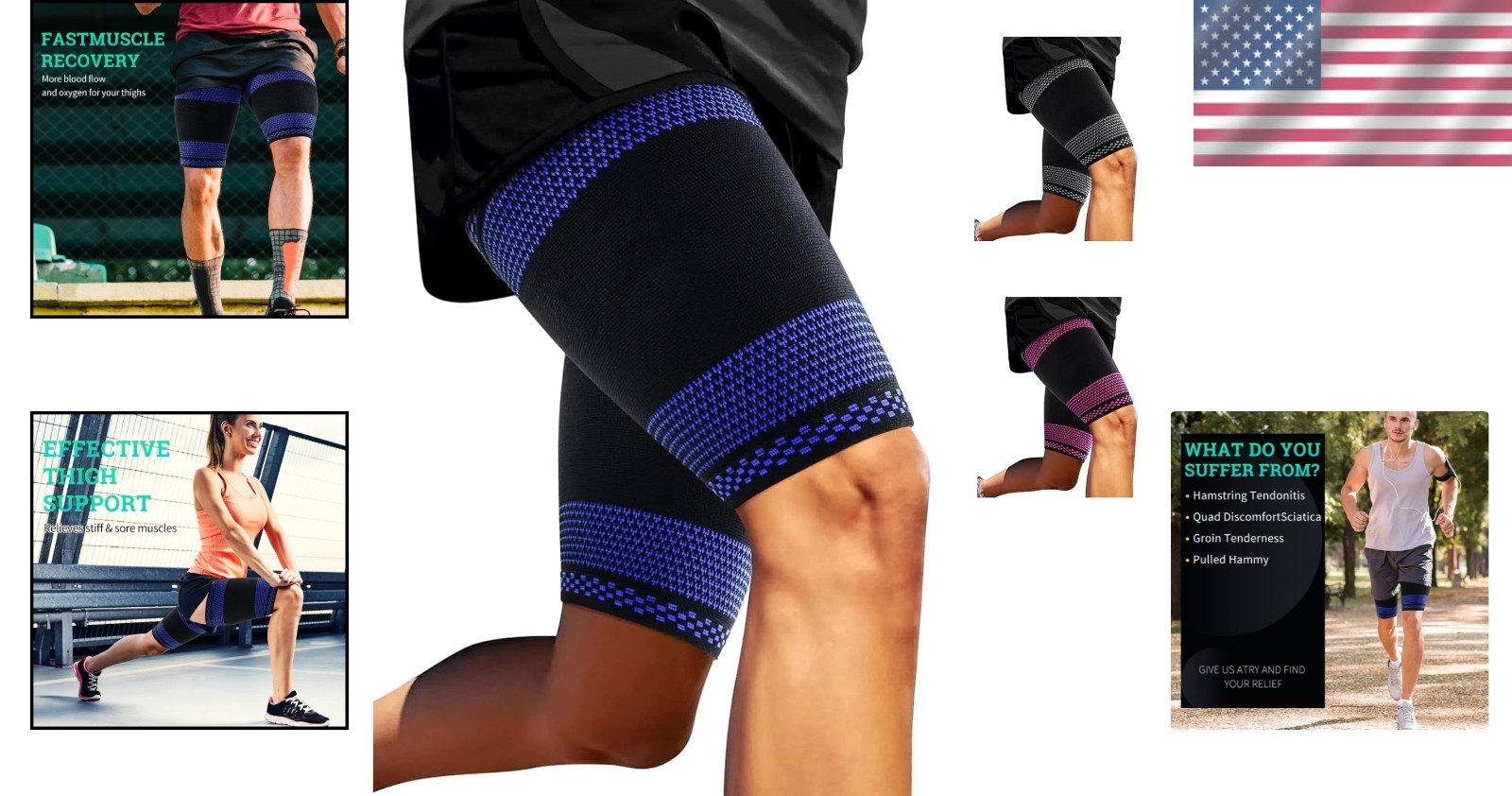 Durable & Comfortable Thigh Compression Sleeves – XX-Large for Active Lifestyles