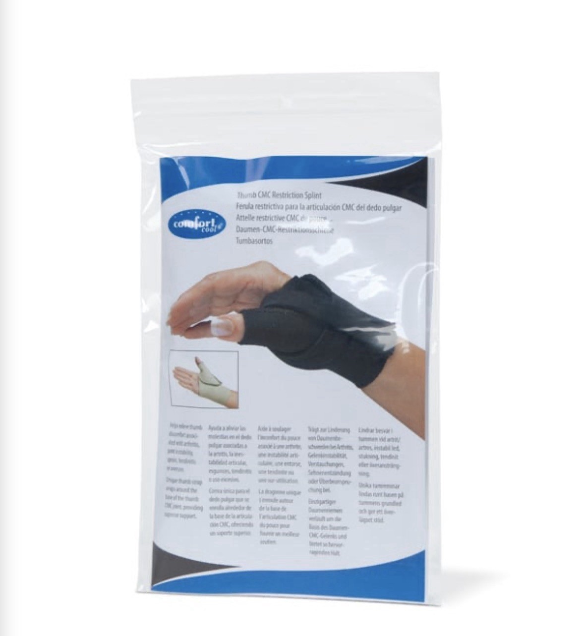 NEW Comfort Cool Thumb CMC Restriction Splint BLACK RIGHT TODDLER /XXS NC79547