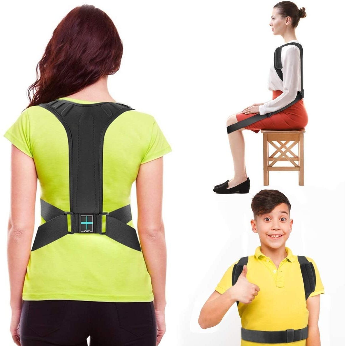 Posture Corrector Corset Men & Women Upper Back Brace large for 35”-41” Waist